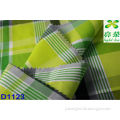 cotton polyester fruit green color check shirt fabric